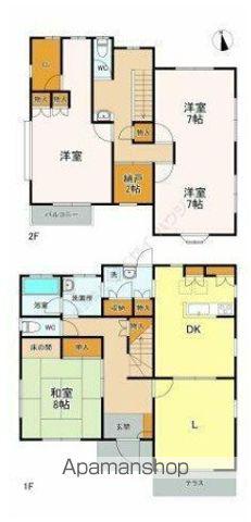 常磐線 柏駅 徒歩10分 2階建 築34年(3SLDK)の間取り写真