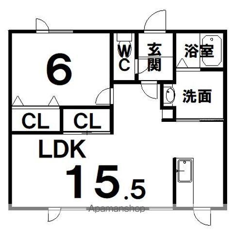 ディアスTOYOKAWA(1LDK/2階)の間取り写真