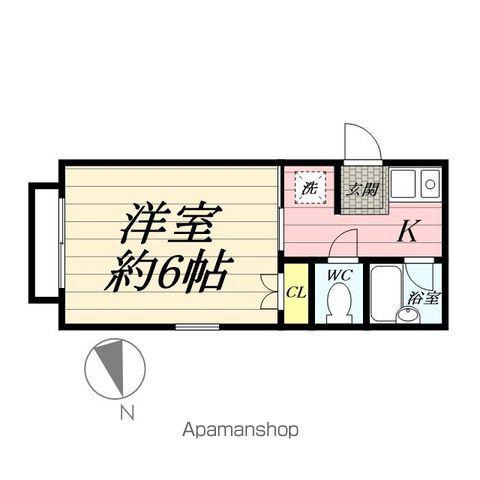 テルベール岸谷(1K/1階)の間取り写真