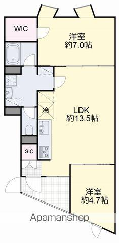 ETENA中仙道西 北棟(2LDK/2階)の間取り写真