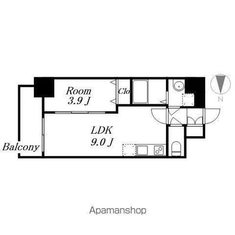 アドバンス名古屋アウリィ(1LDK/12階)の間取り写真