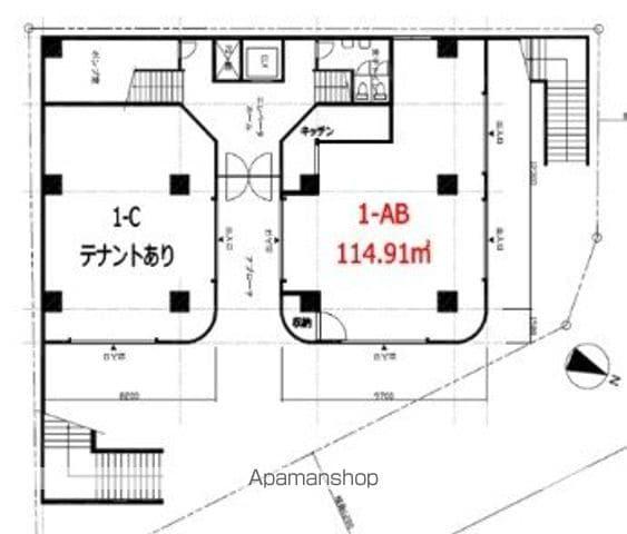 エガワプラザビル(ワンルーム/1階)の間取り写真