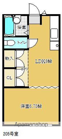 ふなかたハイツA(1LDK/2階)の間取り写真