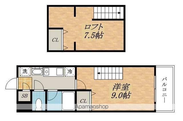 セコンダリー谷畑(1K/5階)の間取り写真