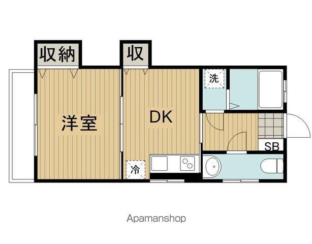 ハイツ南阿佐谷(1DK/2階)の間取り写真
