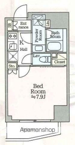 アイルグランディール池袋(1K/6階)の間取り写真