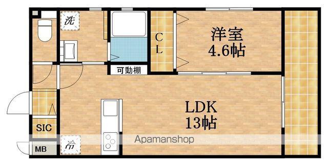 NテラスⅥ(1LDK/2階)の間取り写真