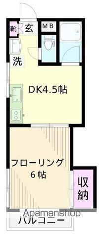 サンローレル(1DK/1階)の間取り写真