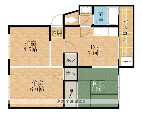 春木マンション(3DK/1階)の間取り写真