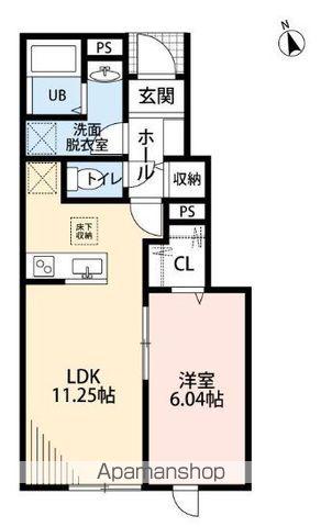 リーブルファイン杉並本天沼(1LDK/1階)の間取り写真