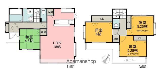 西武鉄道新宿線 狭山市駅 バス乗車時間：7分 御狩場バス停で下車 徒歩2分 2階建 築21年(4LDK)の間取り写真