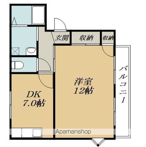 セントラルスクエア(1DK/1階)の間取り写真