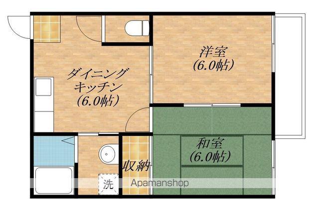 コーポ鹿深(2DK/1階)の間取り写真