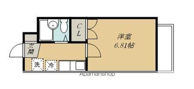 エミリービル卸町(1K/2階)の間取り写真