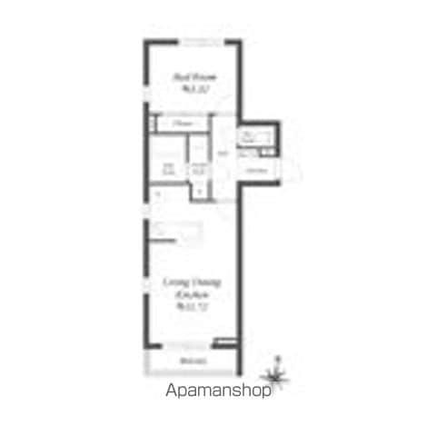 LOTUS阿佐ヶ谷(1LDK/2階)の間取り写真