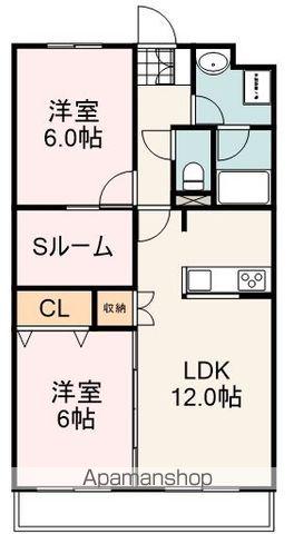 ヴェルドミール(2SLDK/1階)の間取り写真