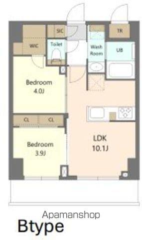 S-RESIDENCE浅草CLARITY(2LDK/8階)の間取り写真
