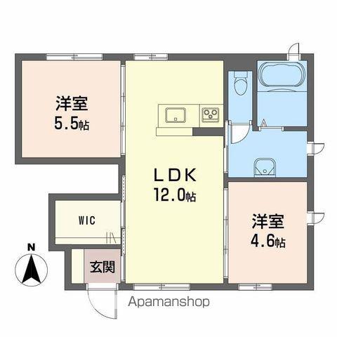 ノイレーベン A棟(2LDK/1階)の間取り写真