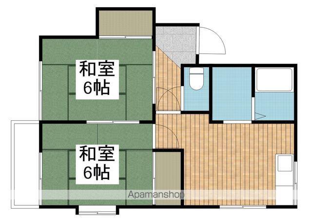 レジデンス桜木(2DK/1階)の間取り写真