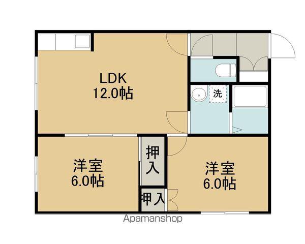 エルム桜木Ⅱ(2LDK/2階)の間取り写真