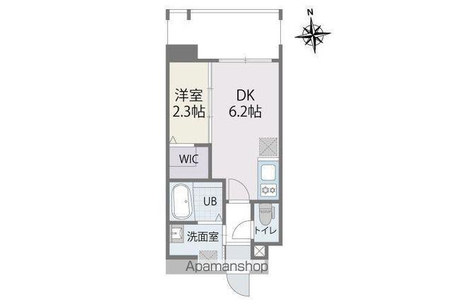 アルティザ箱崎駅前(1DK/6階)の間取り写真