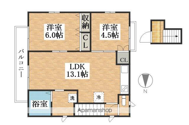 ファミリア浄心(2LDK/3階)の間取り写真