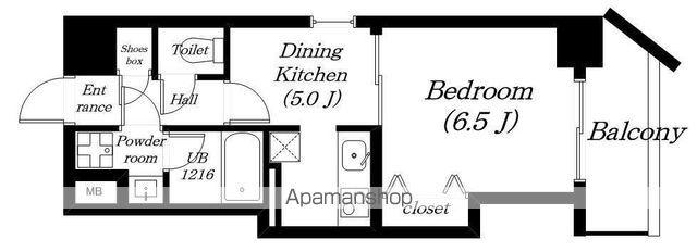 エンゼルプラザイーストⅢ(1DK/3階)の間取り写真