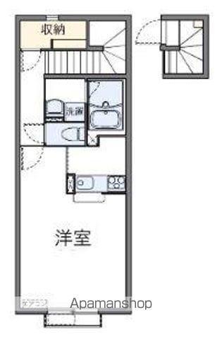 レオネクストプティ フォレ(1K/2階)の間取り写真