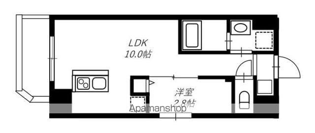 リヴシティ横浜末吉町弐番館(1LDK/2階)の間取り写真