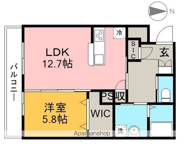 LINE(1LDK/1階)の間取り写真