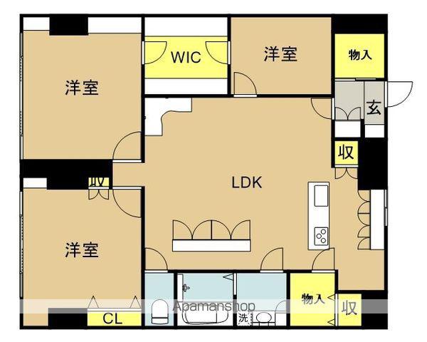 福島セントラルハイツ(3SLDK/2階)の間取り写真
