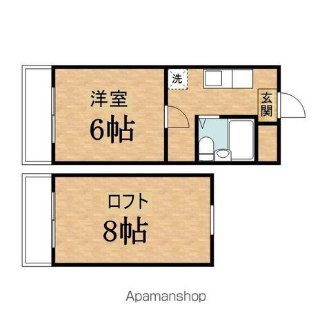 向ノ岡マンション(1K/2階)の間取り写真