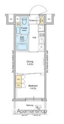 RESIDENCE KOENJI(1DK/5階)の間取り写真