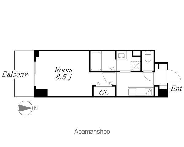 BRIGHT GATE 名古屋(1K/4階)の間取り写真