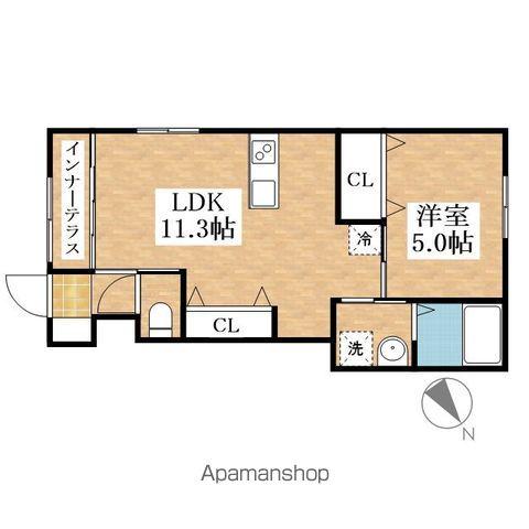コンフォートマルエⅠ(1LDK/1階)の間取り写真