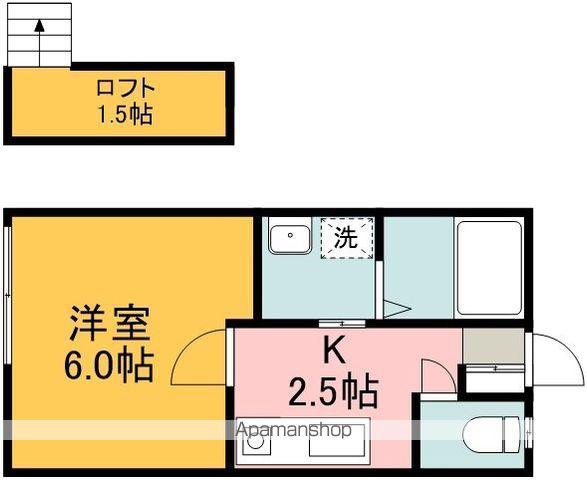 アズロッソ(1K/1階)の間取り写真