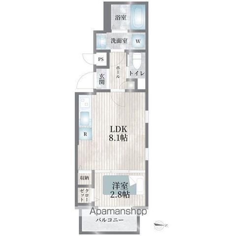 CHERIM志賀本通Ⅲサウス(1LDK/1階)の間取り写真