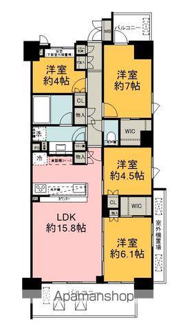 マストレジデンス狭山(4LDK/9階)の間取り写真