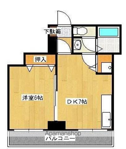 メゾンシャルマン・エレガンテ(1DK/2階)の間取り写真