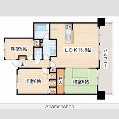 ナイスサンソレイユ長町(3LDK/11階)の間取り写真