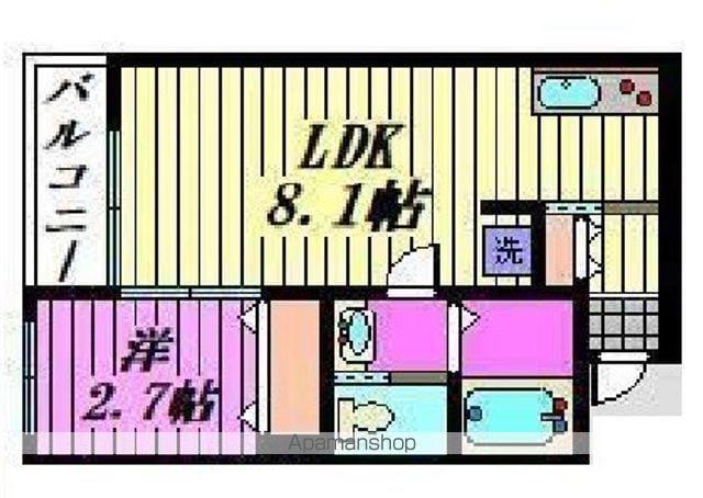 MARK DUO三郷(1LDK/1階)の間取り写真