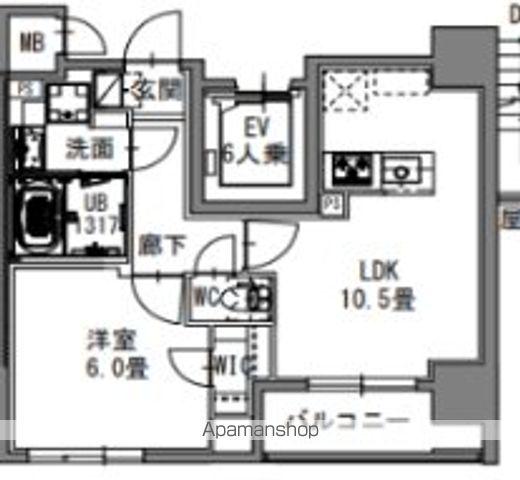 S-RESIDENCE新御徒町イースト(1LDK/5階)の間取り写真
