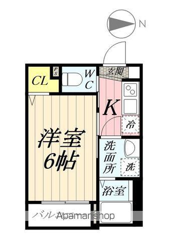 ROBOT HOME 六町Ⅲ(1K/1階)の間取り写真