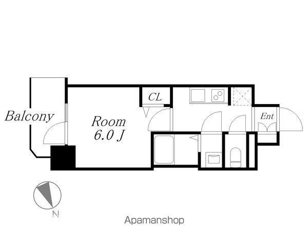 アドバンス名古屋シュテルン(1K/2階)の間取り写真