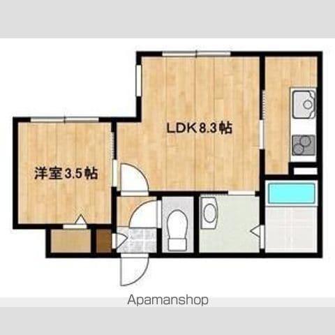 KENT COLLECTION野幌駅前(1LDK/4階)の間取り写真