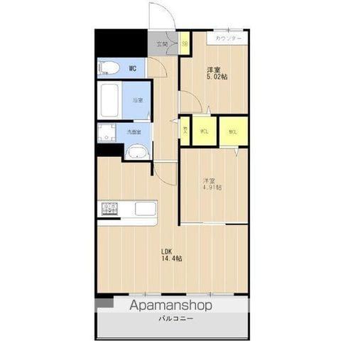 LIBTH上牟田イースト(2LDK/6階)の間取り写真