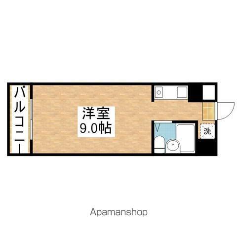 ハイライフイワタ(1K/4階)の間取り写真