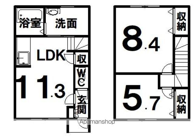 プライムステージ(2LDK/1階)の間取り写真