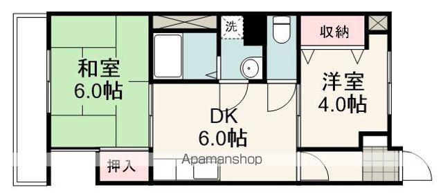 エスカイア南町(2DK/5階)の間取り写真