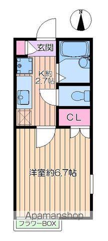 パルティール(1K/2階)の間取り写真